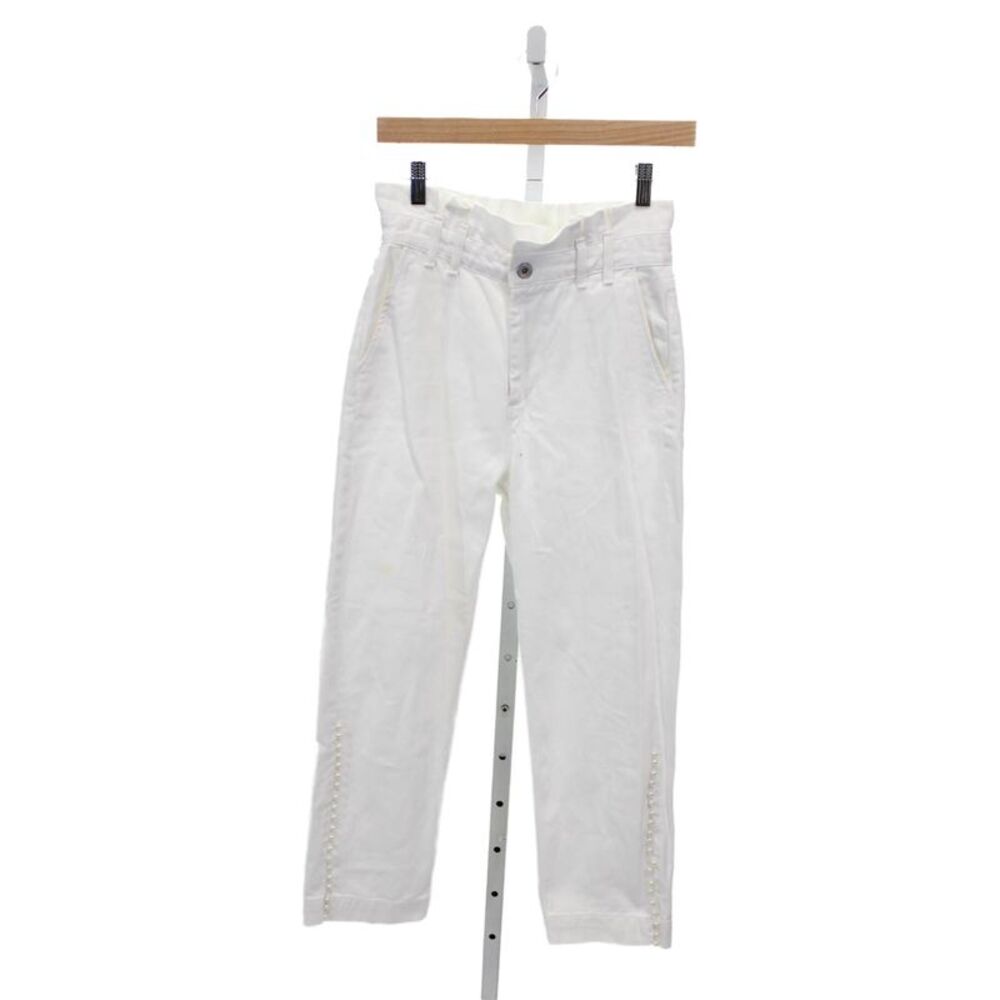 Zara Basic Womens White Cropped High Rise Jeans Size 2